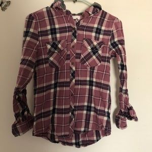 Love Tree Purple Flannel w/ a Detachable Hood